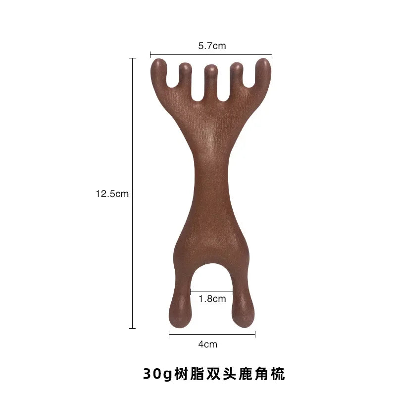 Sandelholz Kopfhaut-Massagekamm – Gua Sha & Meridian-Pflege