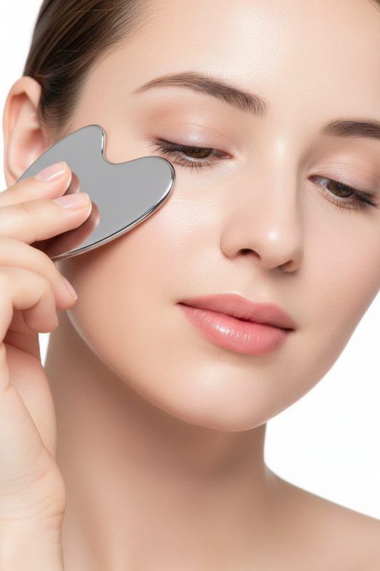 MONYA Ice Gua Sha | Edelstahl Facial Massager für Kühlung & Lifting