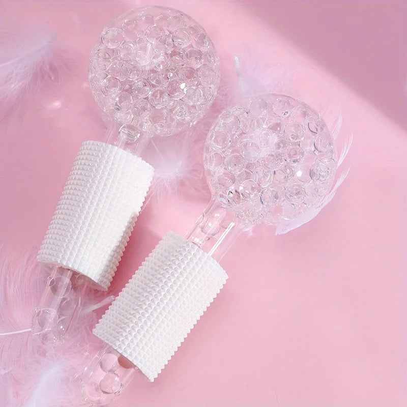 Ice Globes Gesichtsmassage | 2er-Set | Kühlende Kugeln für Gesicht & Augen
