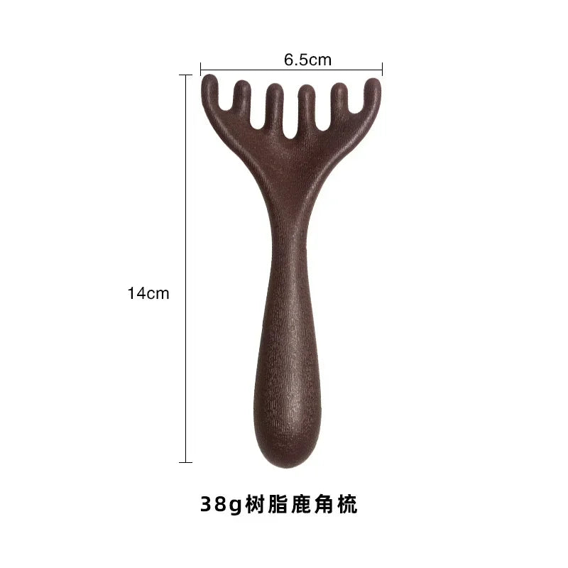 Sandelholz Kopfhaut-Massagekamm – Gua Sha & Meridian-Pflege