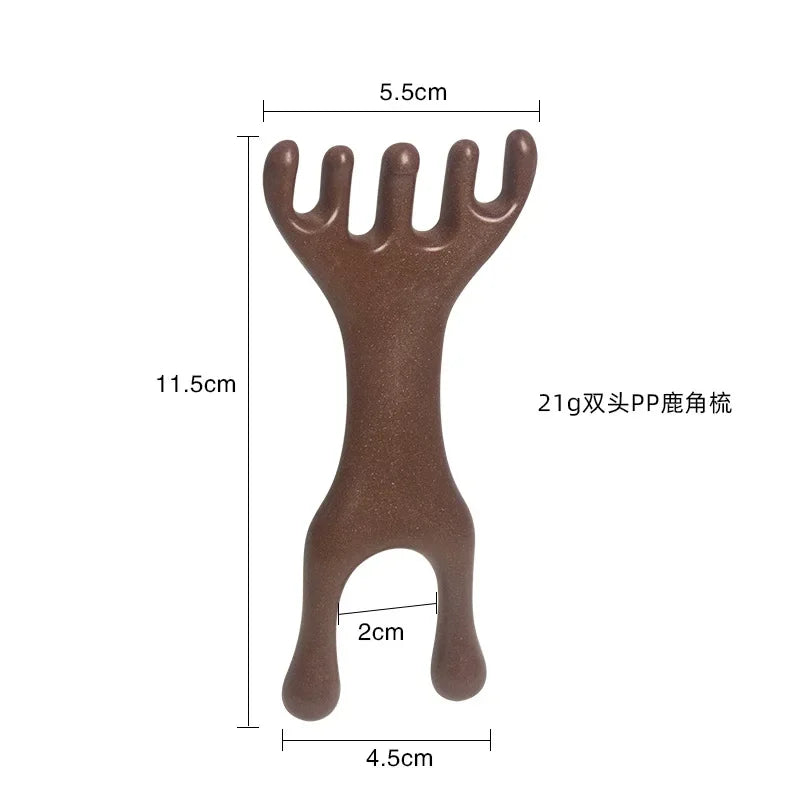 Sandelholz Kopfhaut-Massagekamm – Gua Sha & Meridian-Pflege