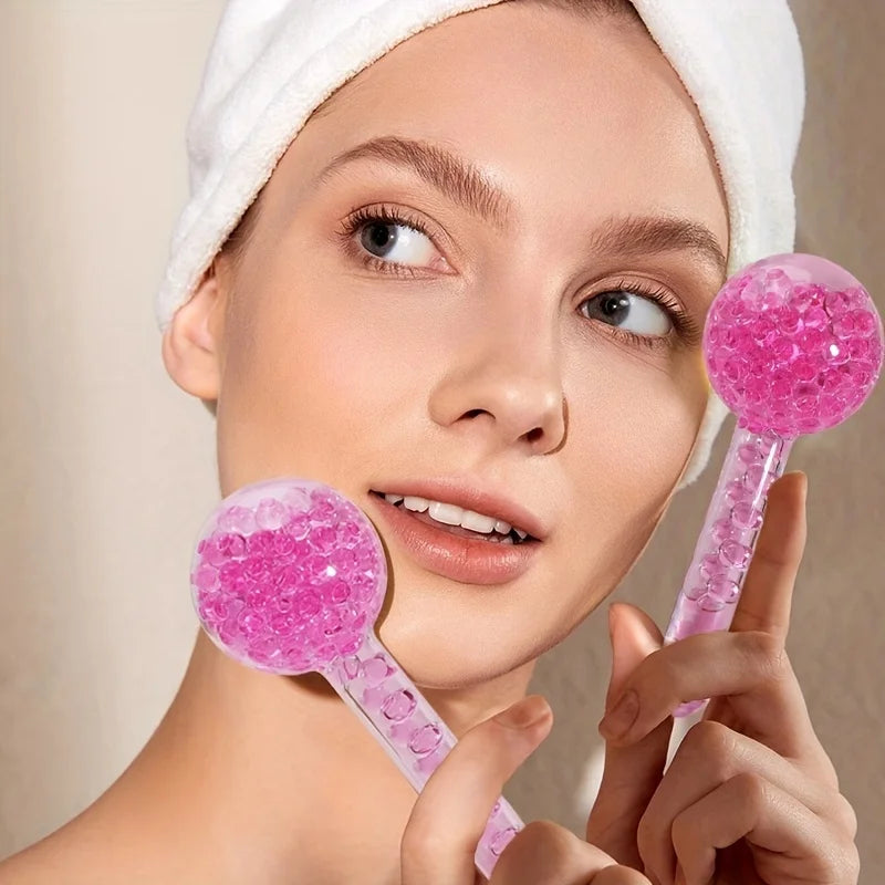 Ice Globes Gesichtsmassage | 2er-Set | Kühlende Kugeln für Gesicht & Augen