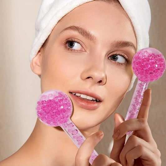 Ice Globes Gesichtsmassage | 2er-Set | Kühlende Kugeln für Gesicht & Augen