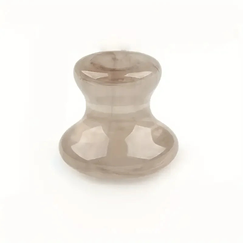 MONYA Mushroom Massager | Akupressur Gua Sha für Gesicht & Körper | Grau & Pink