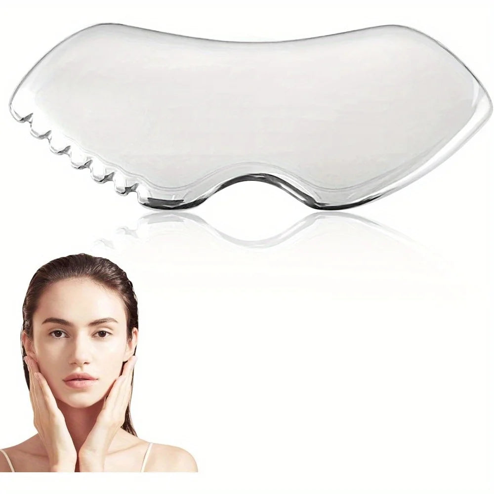 MONYA Metal Gua Sha | Edelstahl Facial Scraper für Jawline & Lifting