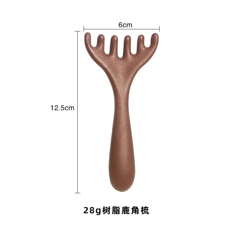 Sandelholz Kopfhaut-Massagekamm – Gua Sha & Meridian-Pflege