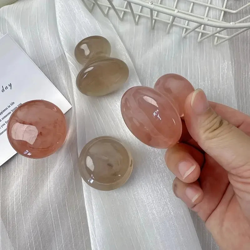 MONYA Mushroom Massager | Akupressur Gua Sha für Gesicht & Körper | Grau & Pink
