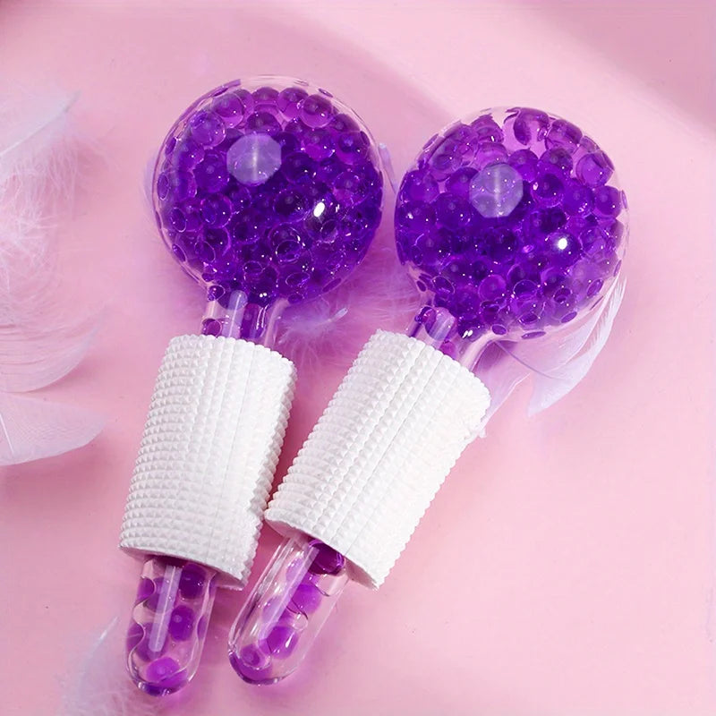Ice Globes Gesichtsmassage | 2er-Set | Kühlende Kugeln für Gesicht & Augen