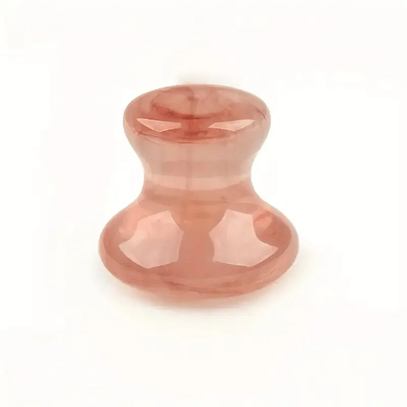 MONYA Mushroom Massager | Akupressur Gua Sha für Gesicht & Körper | Grau & Pink