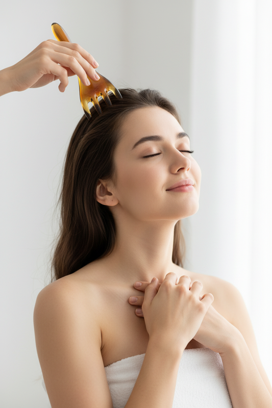 MONYA Kopfmassage Set | 4-teiliger Scalp Massager für tiefe Entspannung