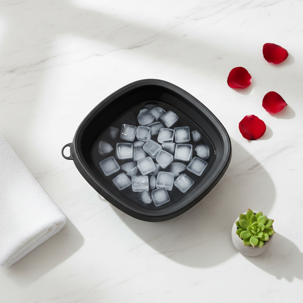 MONYA Ice Face Bowl | Faltbare Silikon-Schüssel für Eiswasser-Gesichtsbad