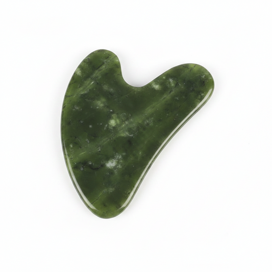 MONYA Jade Gua Sha Herz | Xiuyan Jade Massager für Gesicht, Hals & Lymphdrainage