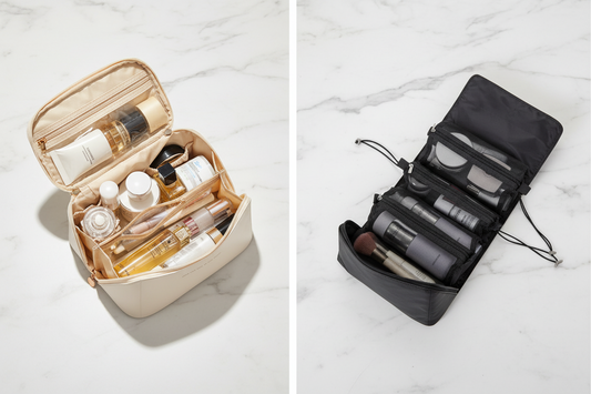 Praktische Kosmetiktasche – Klassisch & Travel Edition | Schwarz, Weiß, Rosa, Braun, Lila
